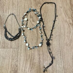 Set of three lia sophia necklaces